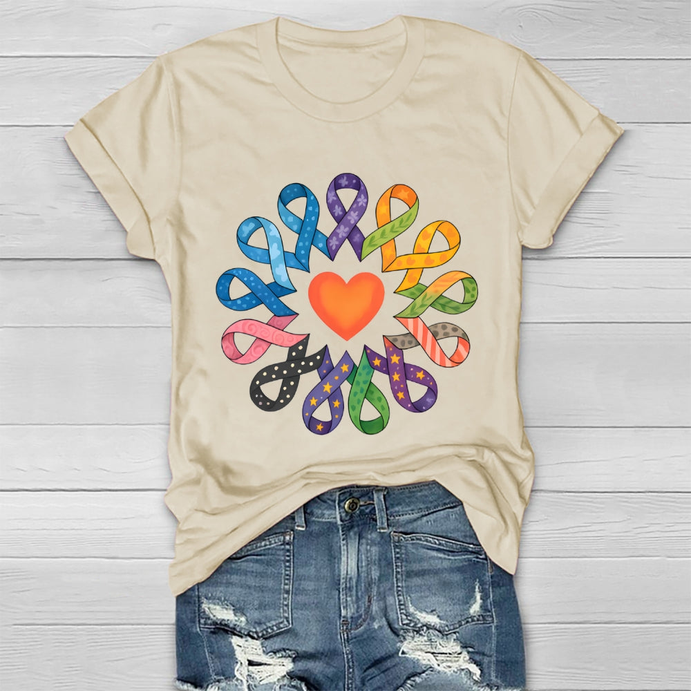 Colorful Ribbon Love Healthwear T-shirt