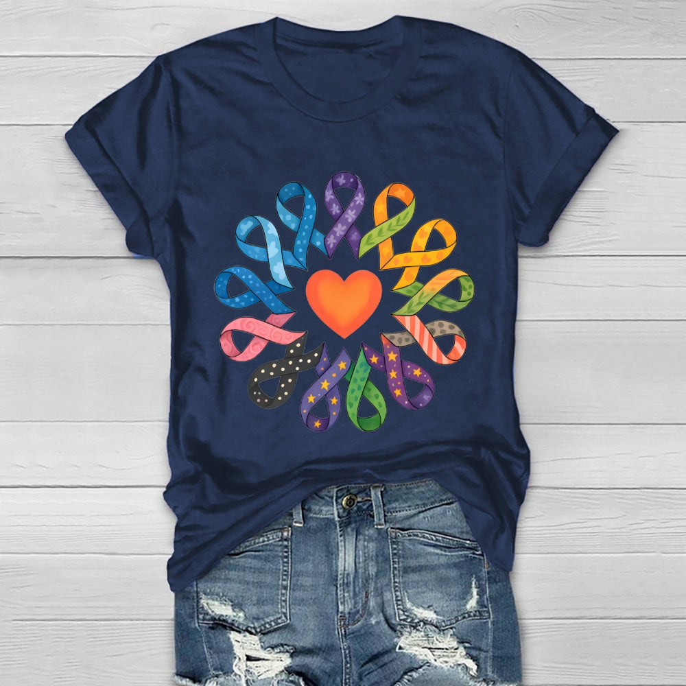 Colorful Ribbon Love Healthwear T-shirt