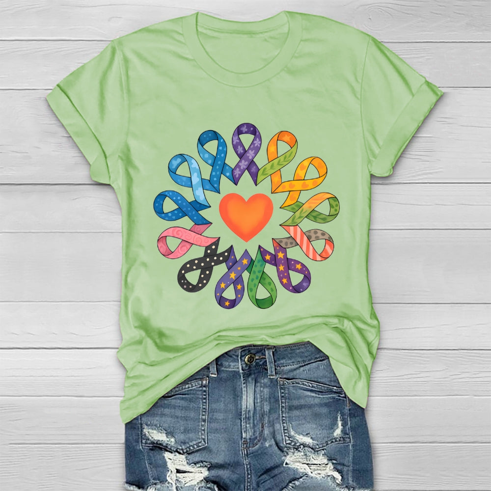 Colorful Ribbon Love Healthwear T-shirt
