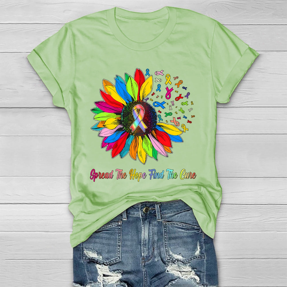 Spread The Hope Find The Cure Healthwear T-shirt