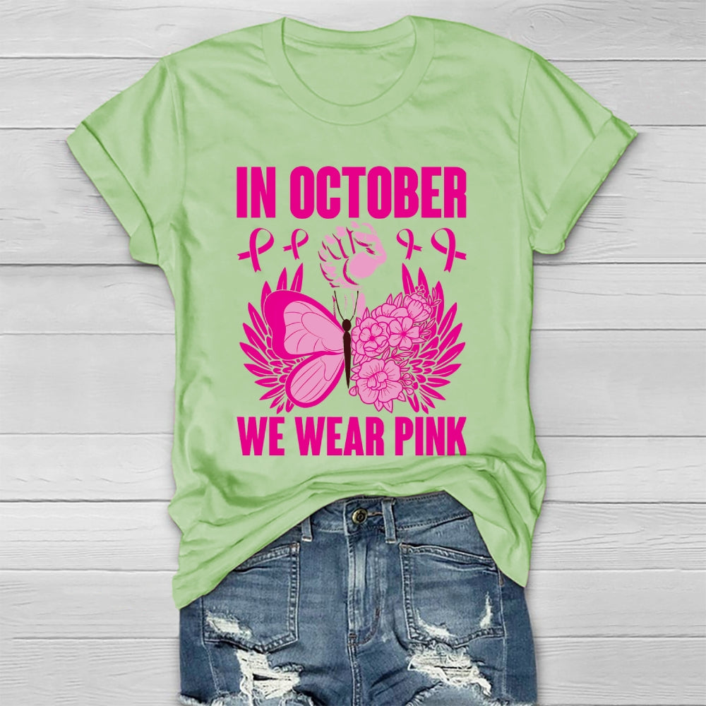 In October We Wear Pink Healthwear T-shirt