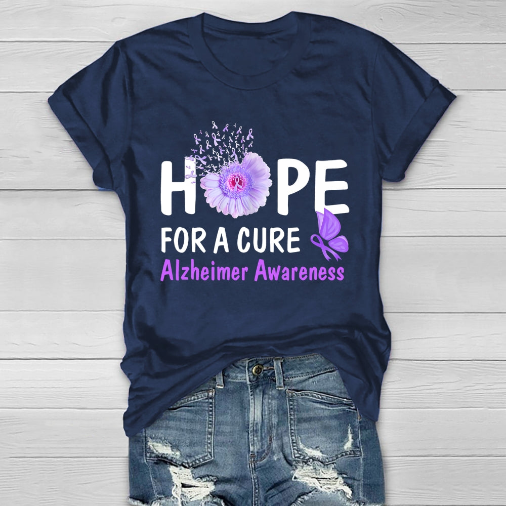 Hope For A Cure Alzheimer Awareness Healthwear T-shirt