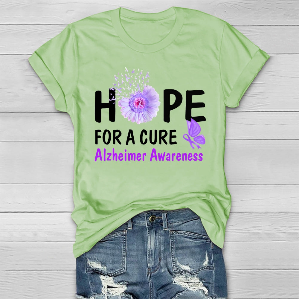 Hope For A Cure Alzheimer Awareness Healthwear T-shirt