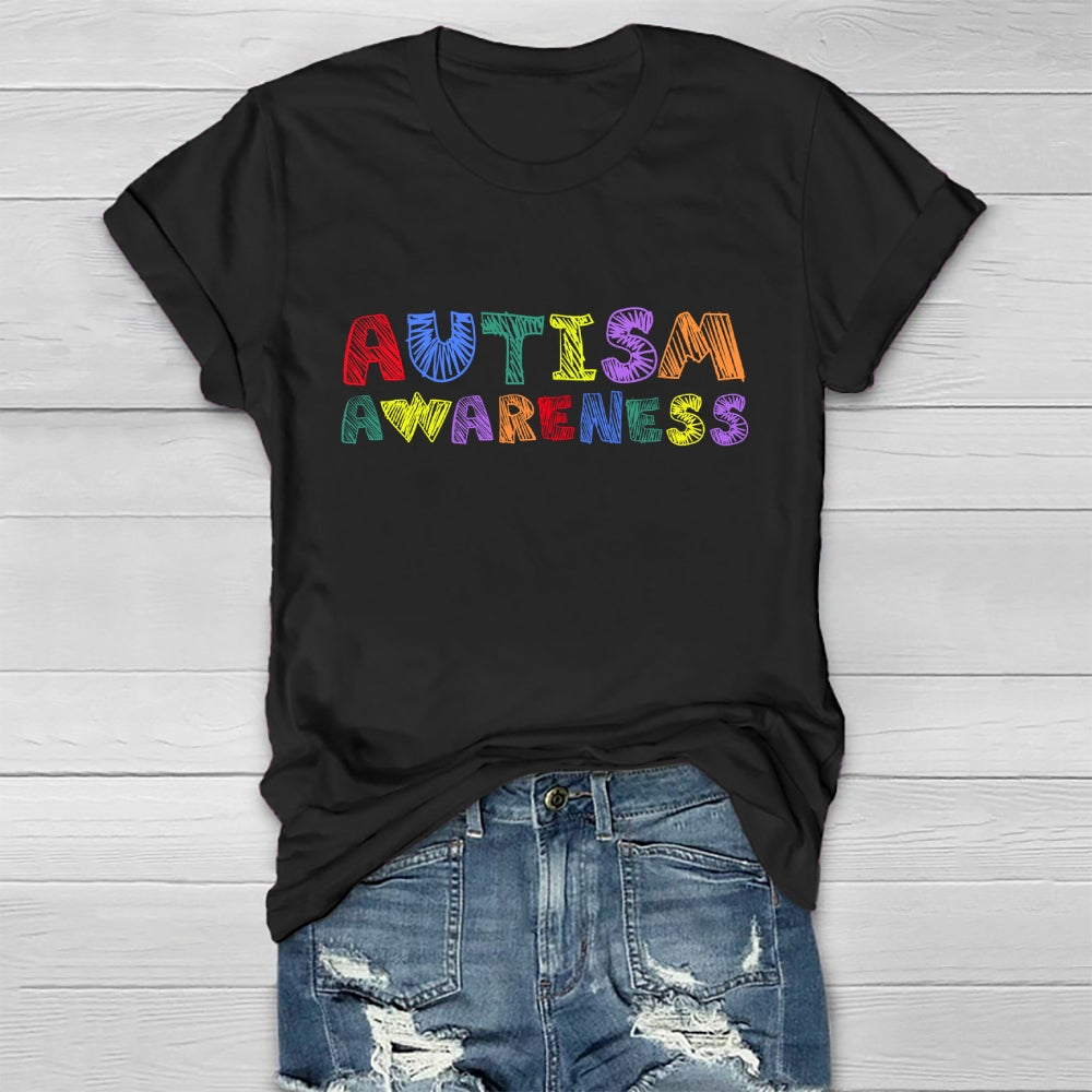 Autism Awareness Letters Healthwear T-shirt