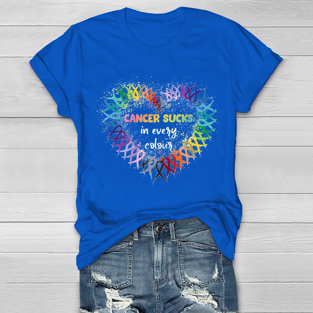 Cancer Sucks In Every Color Healthwear T-shirt
