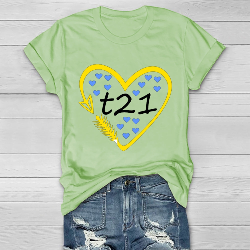T21 Crew Shirt Down Syndrome Awareness Healthwear T-shirt
