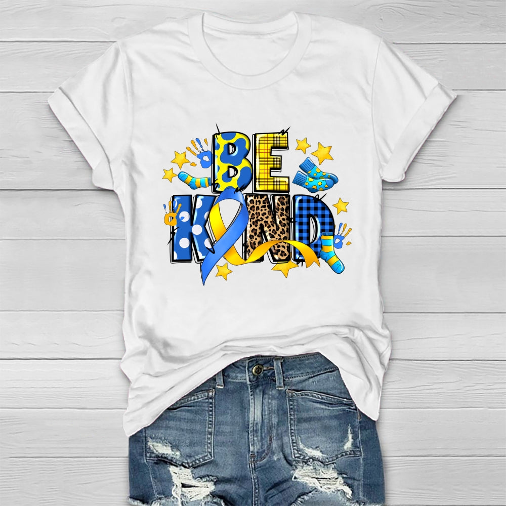 Be Kind Down Syndrome Awareness Healthwear T-shirt