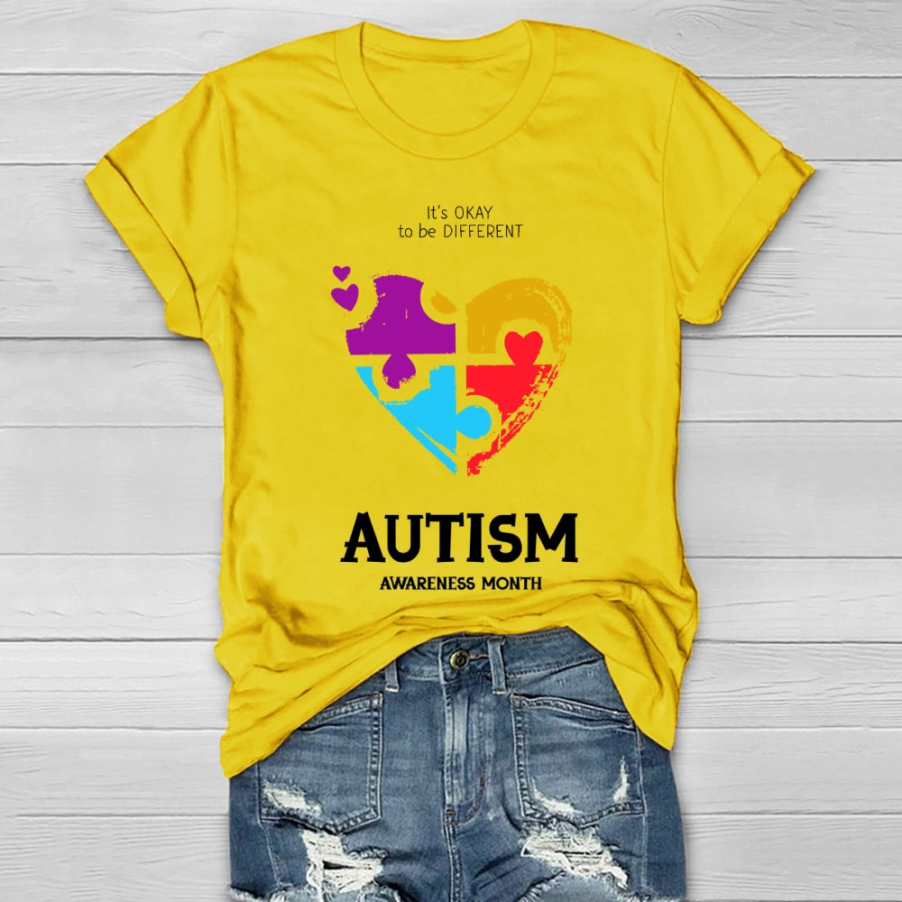 Autism Awareness It's Ok To Be Different Healthwear T-shirt