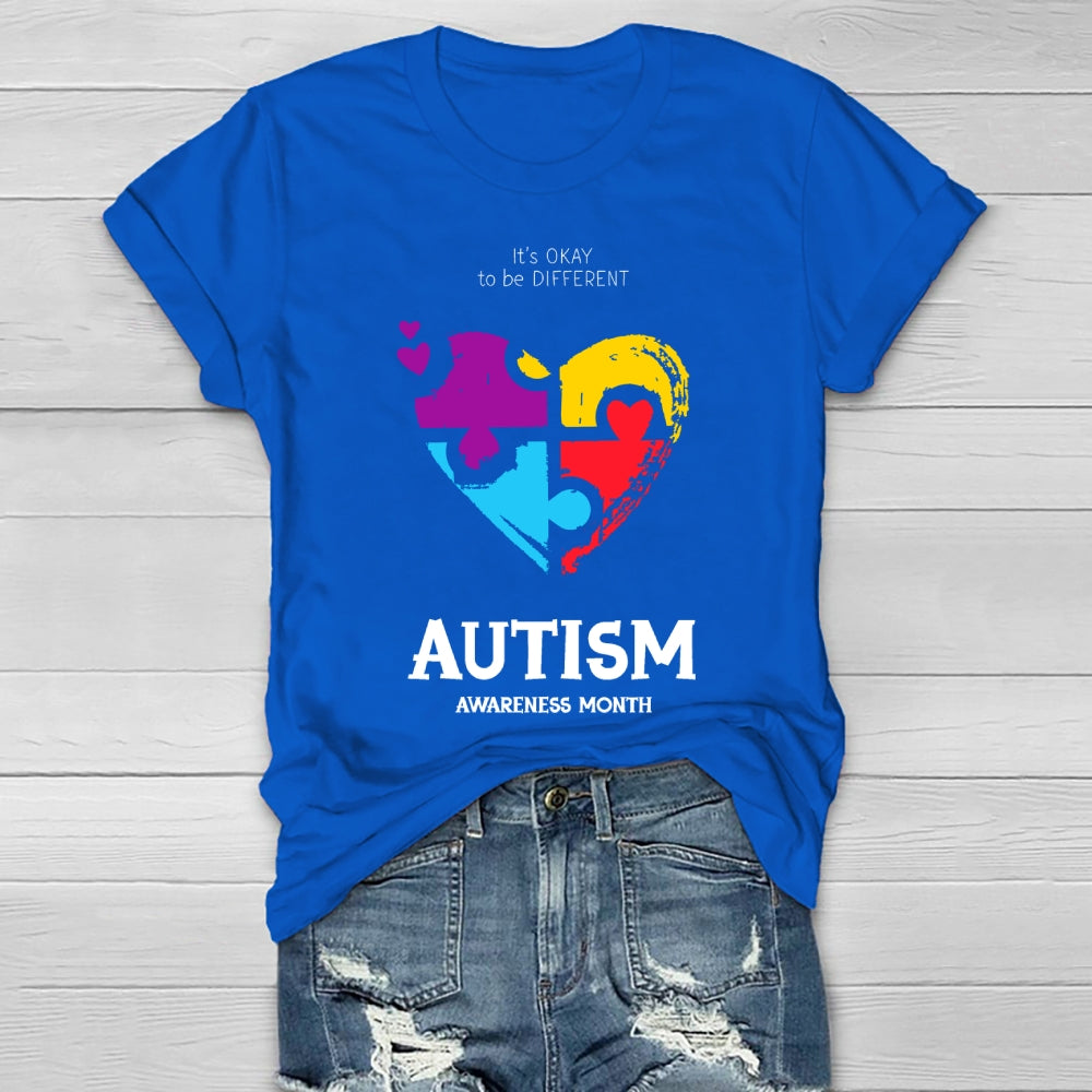 Autism Awareness It's Ok To Be Different Healthwear T-shirt