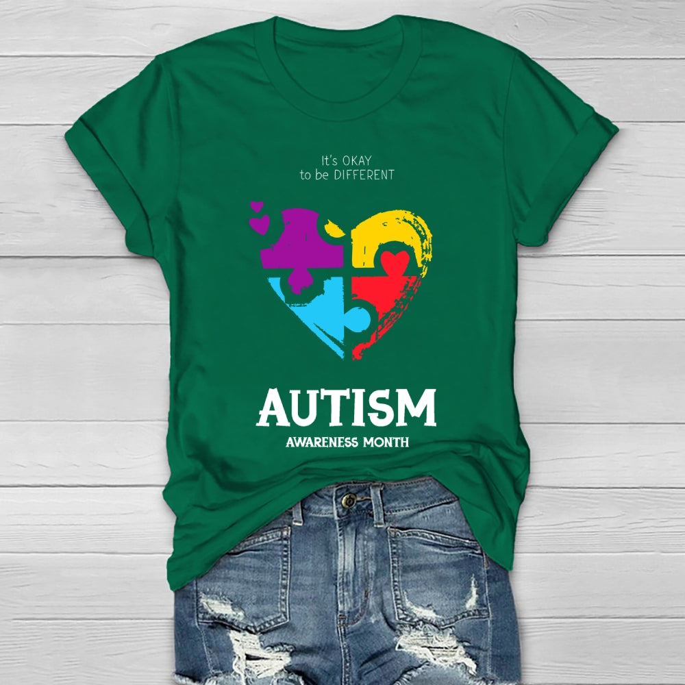 Autism Awareness It's Ok To Be Different Healthwear T-shirt