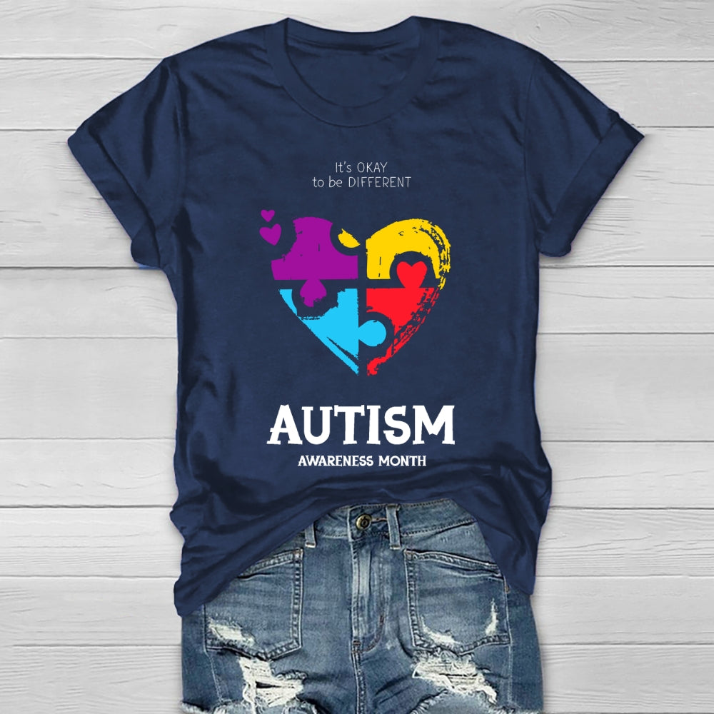 Autism Awareness It's Ok To Be Different Healthwear T-shirt