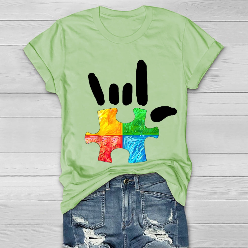 Autism Loves Gestures Healthwear T-shirt
