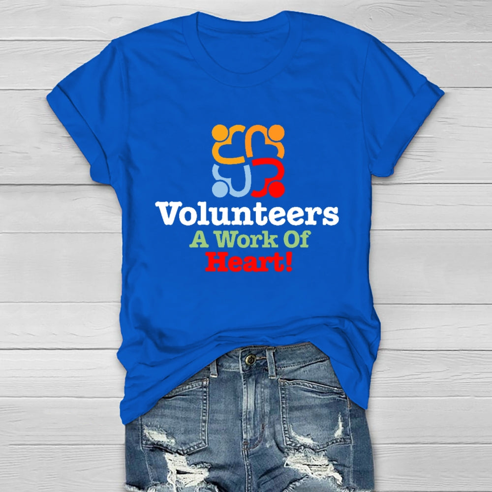 Volunteers A Work Of Heart Healthwear T-shirt