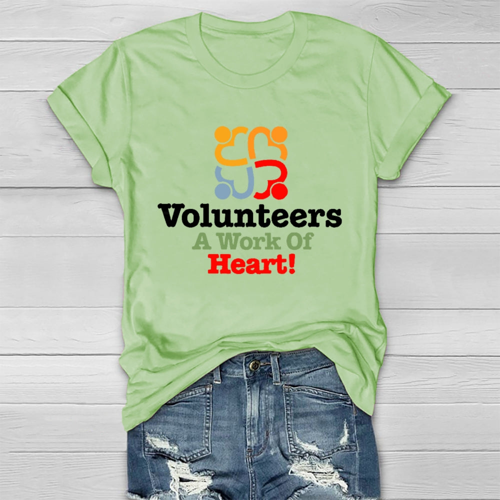 Volunteers A Work Of Heart Healthwear T-shirt