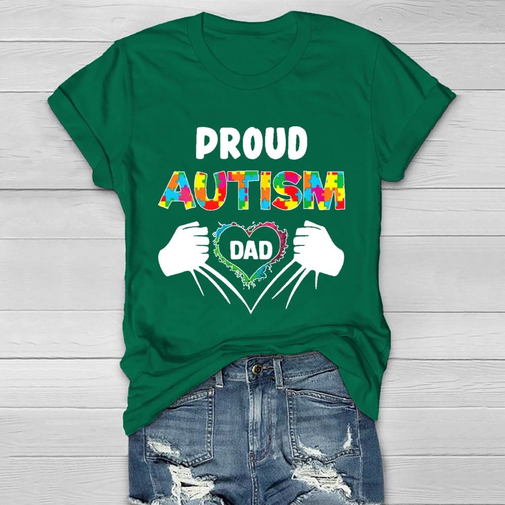 Proud Autism Dad Healthwear T-shirt