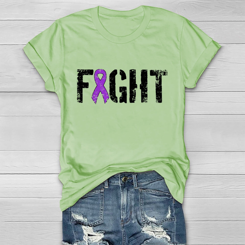 Fight Purple Ribbon Healthwear T-shirt