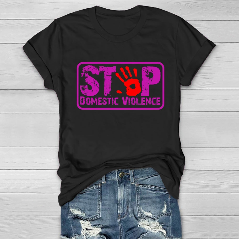 Stop Domestic Violence Healthwear T-shirt