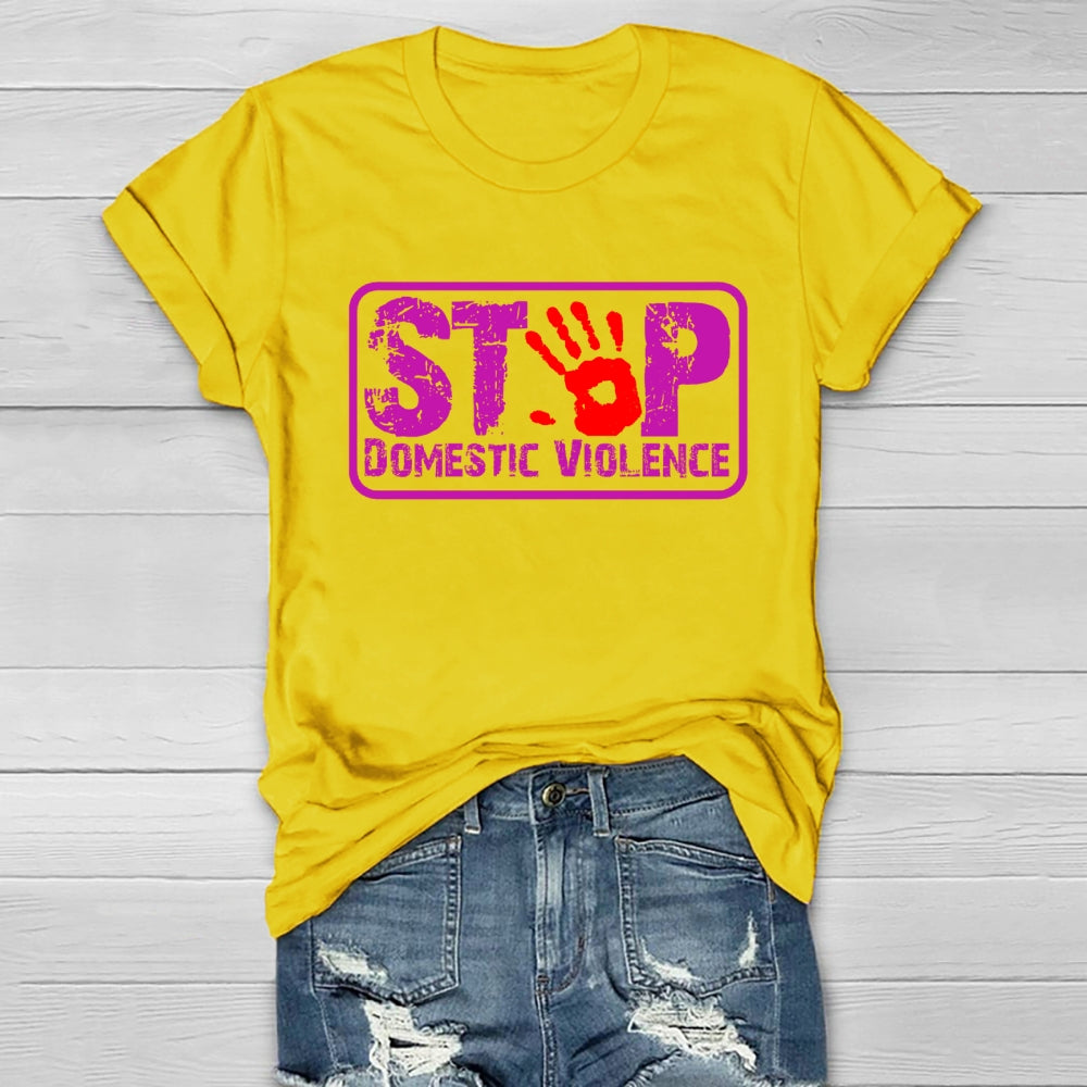 Stop Domestic Violence Healthwear T-shirt