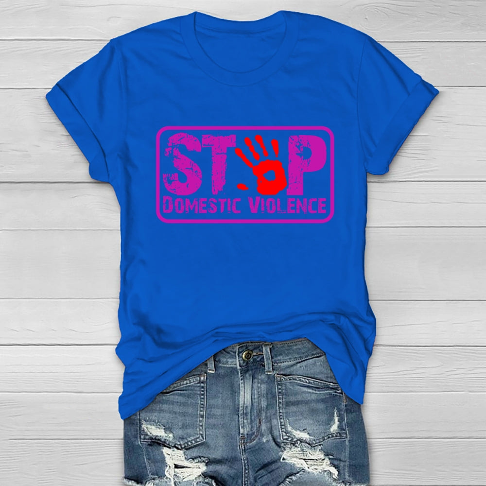 Stop Domestic Violence Healthwear T-shirt