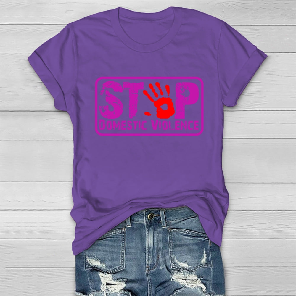 Stop Domestic Violence Healthwear T-shirt