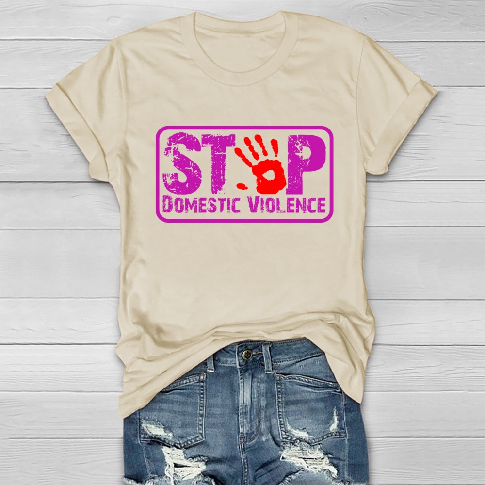 Stop Domestic Violence Healthwear T-shirt