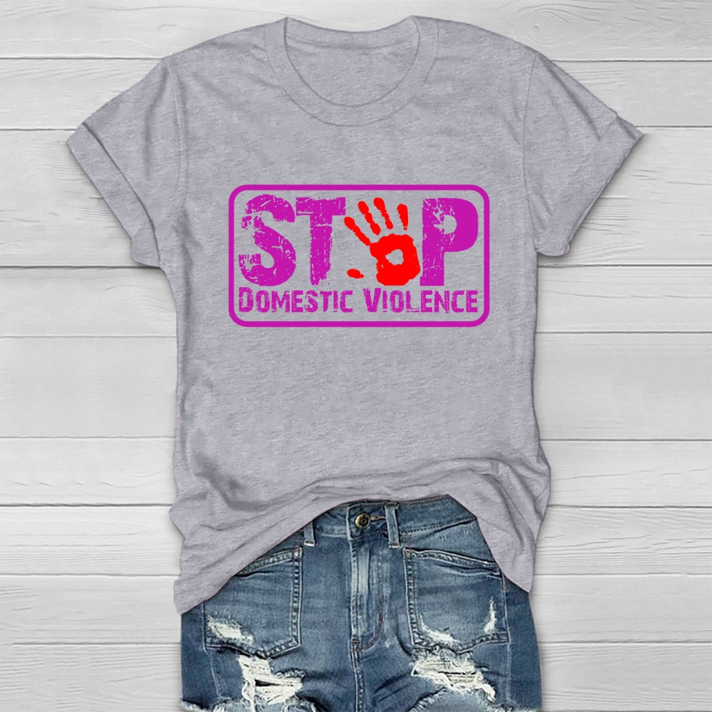 Stop Domestic Violence Healthwear T-shirt