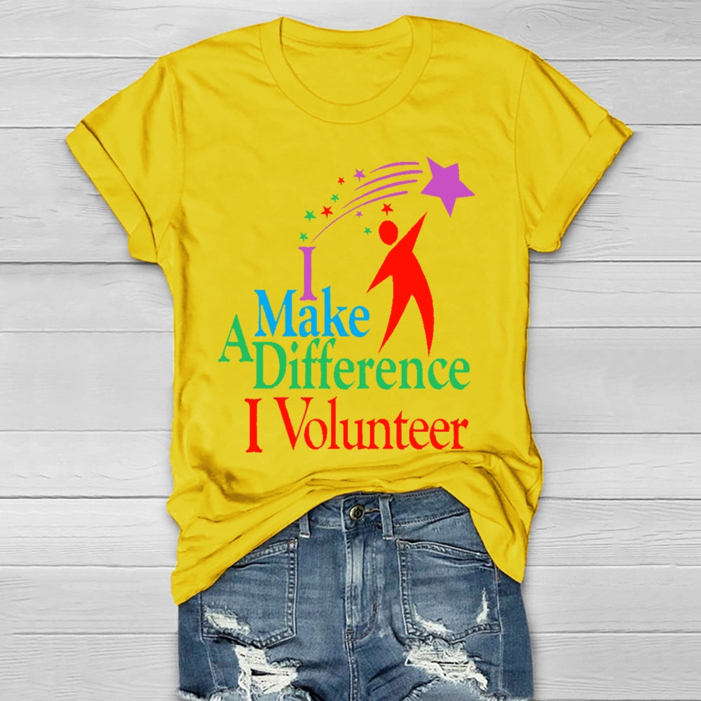 I Make A Different I Volunteer Healthwear T-shirt