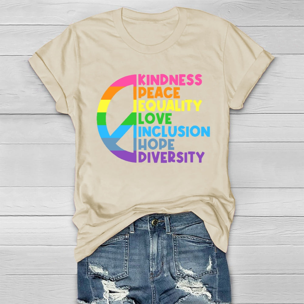 Kindness Peace Equality Love Healthwear T-shirt