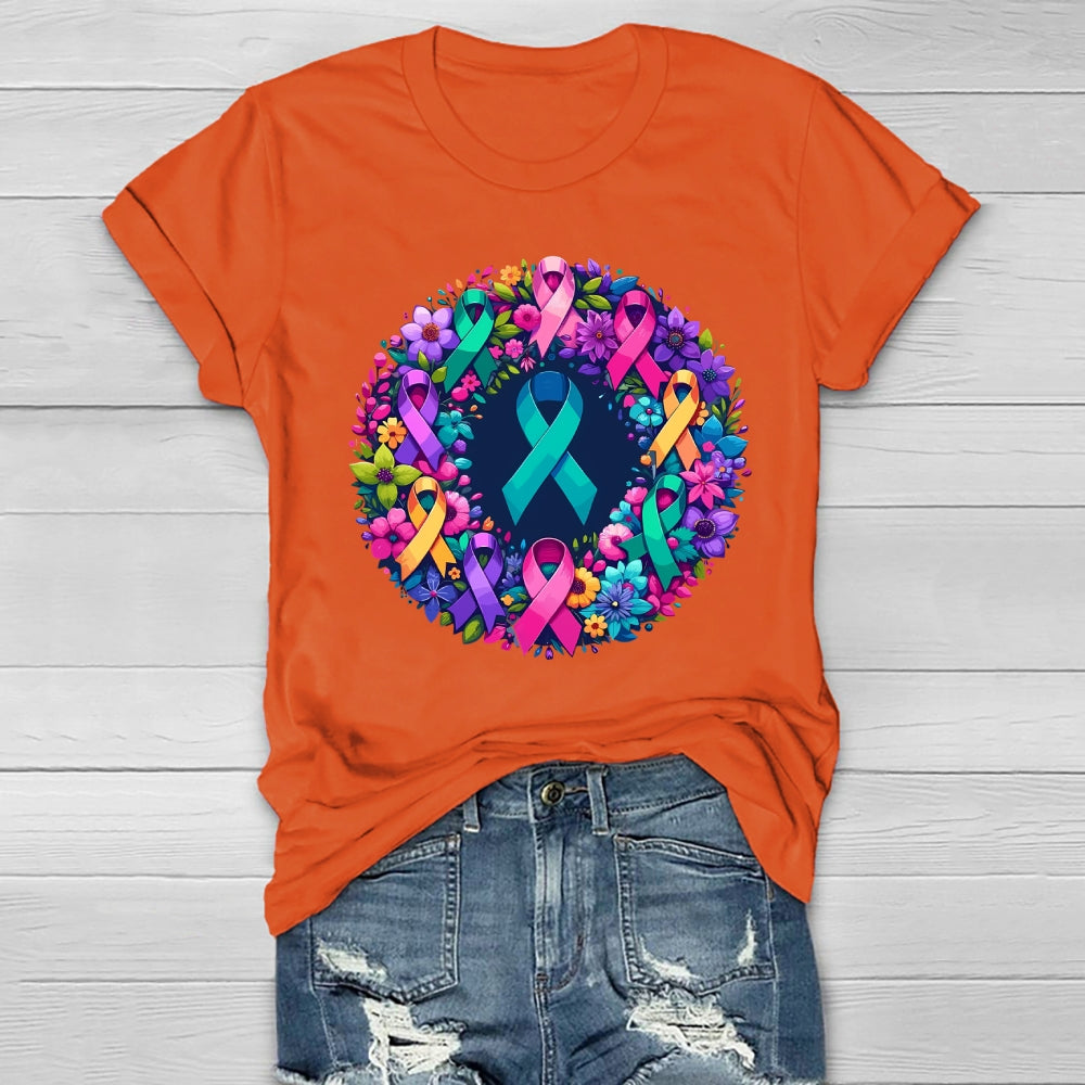 Colorful Ribbon Flowers Healthwear T-shirt