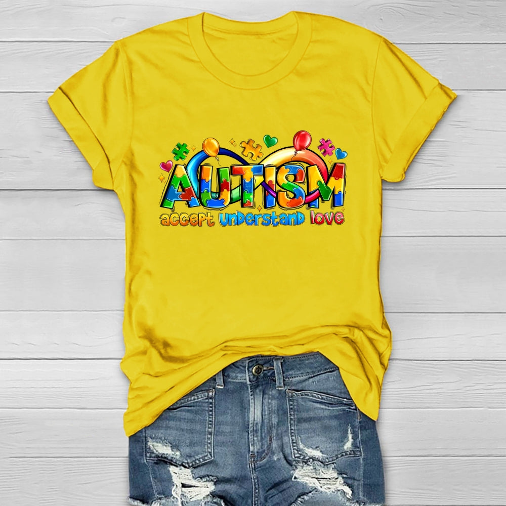 Accept Understand Love Neurodiversity Infinity Autism Healthwear T-shirt