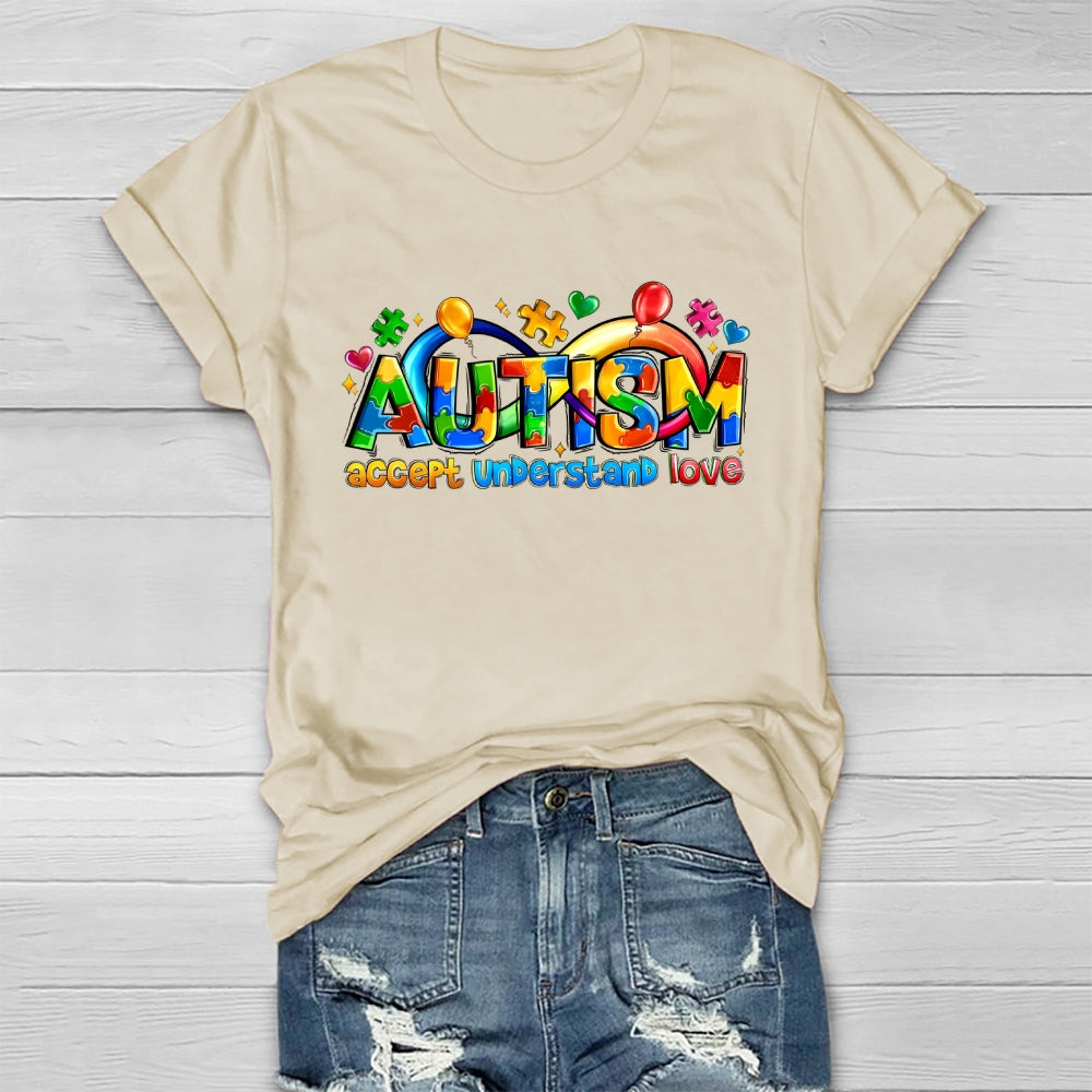 Accept Understand Love Neurodiversity Infinity Autism Healthwear T-shirt
