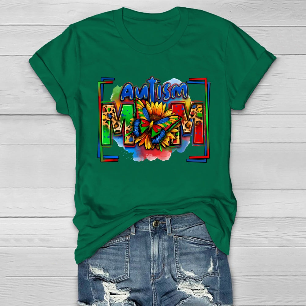 Autism Mom Sunflower Healthwear T-shirt