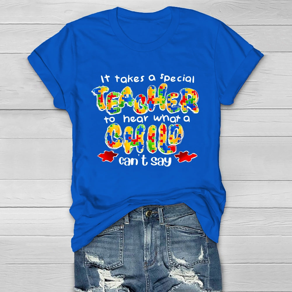 It Takes A Special Teacher To Hear A Child Healthwear T-shirt