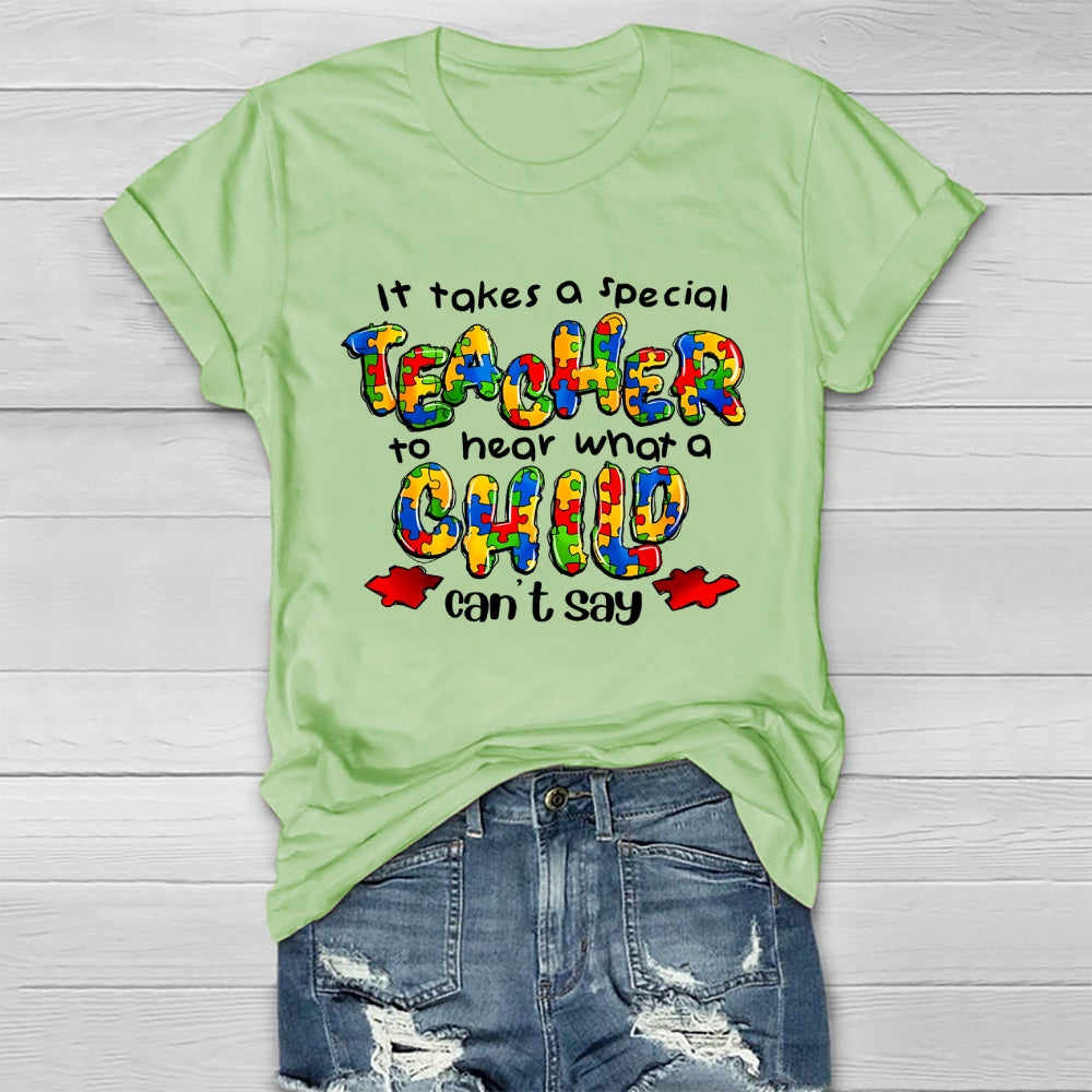 It Takes A Special Teacher To Hear A Child Healthwear T-shirt