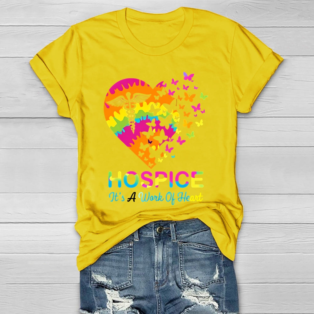 Hospice It's A Work Of Heart Healthwear T-shirt