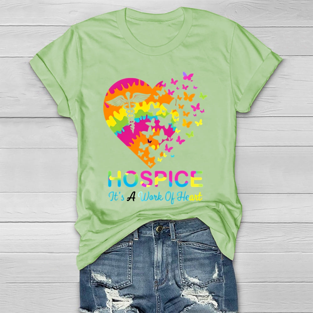 Hospice It's A Work Of Heart Healthwear T-shirt
