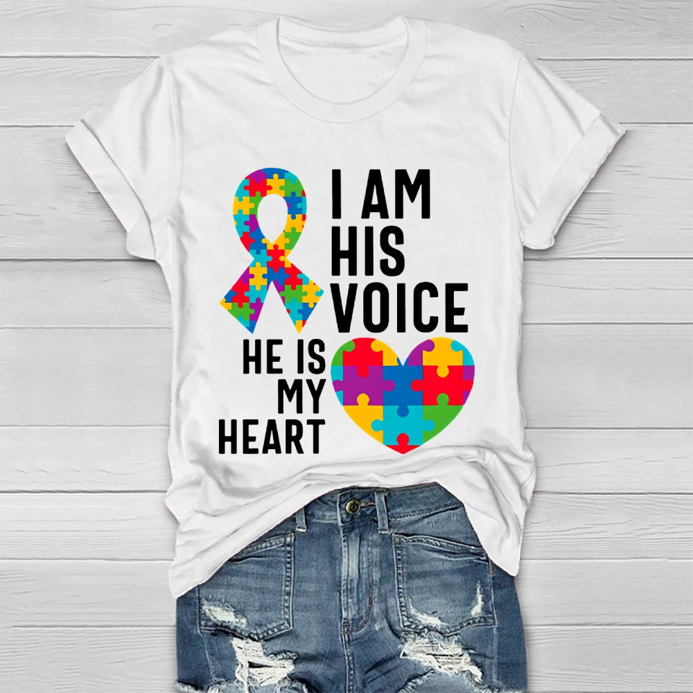 I Am His Voice He Is My Heart Healthwear T-shirt