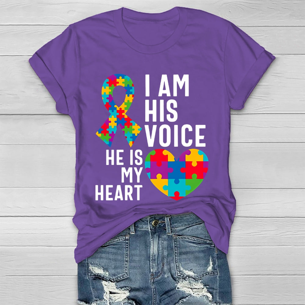 I Am His Voice He Is My Heart Healthwear T-shirt