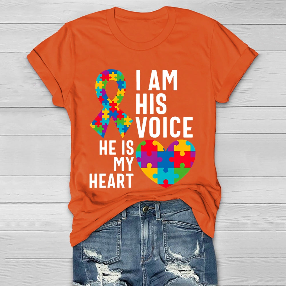 I Am His Voice He Is My Heart Healthwear T-shirt