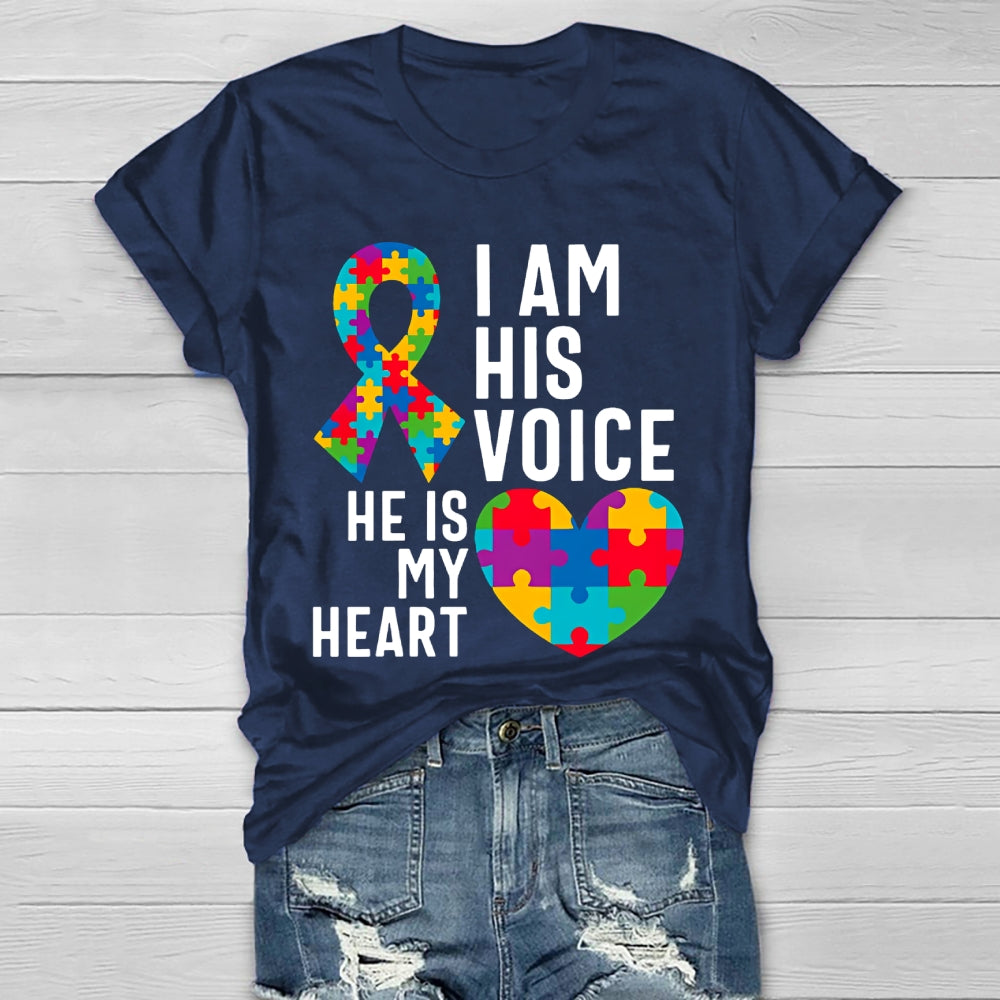 I Am His Voice He Is My Heart Healthwear T-shirt