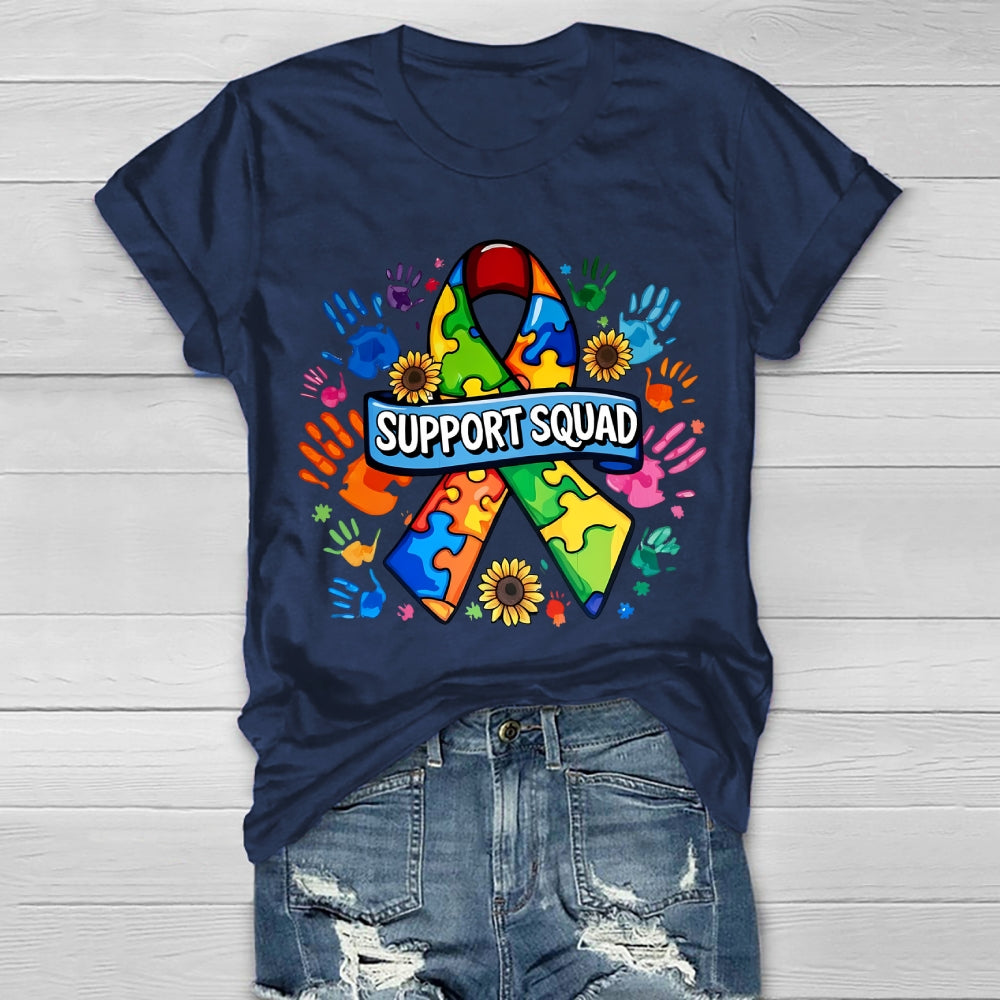Support Squad Autism Ribbon Healthwear T-shirt