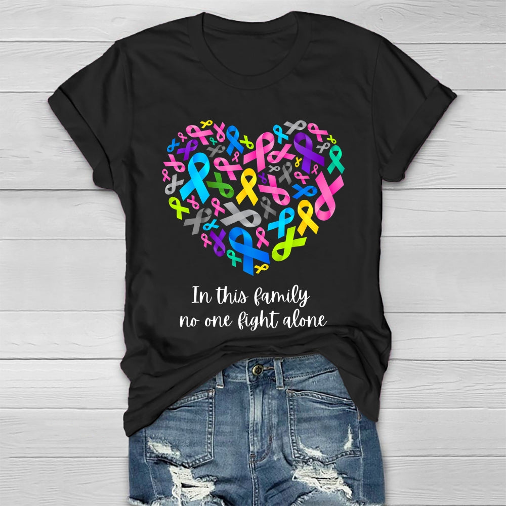 In This Family No One Fights Alone Healthwear T-shirt