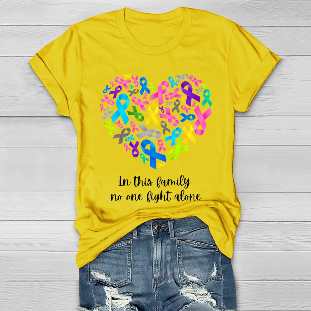 In This Family No One Fights Alone Healthwear T-shirt