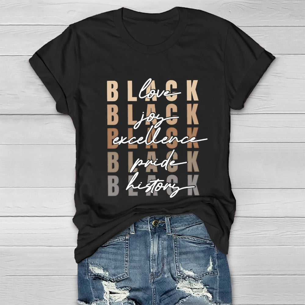 Black Love Joy Pride History Healthwear T-shirt
