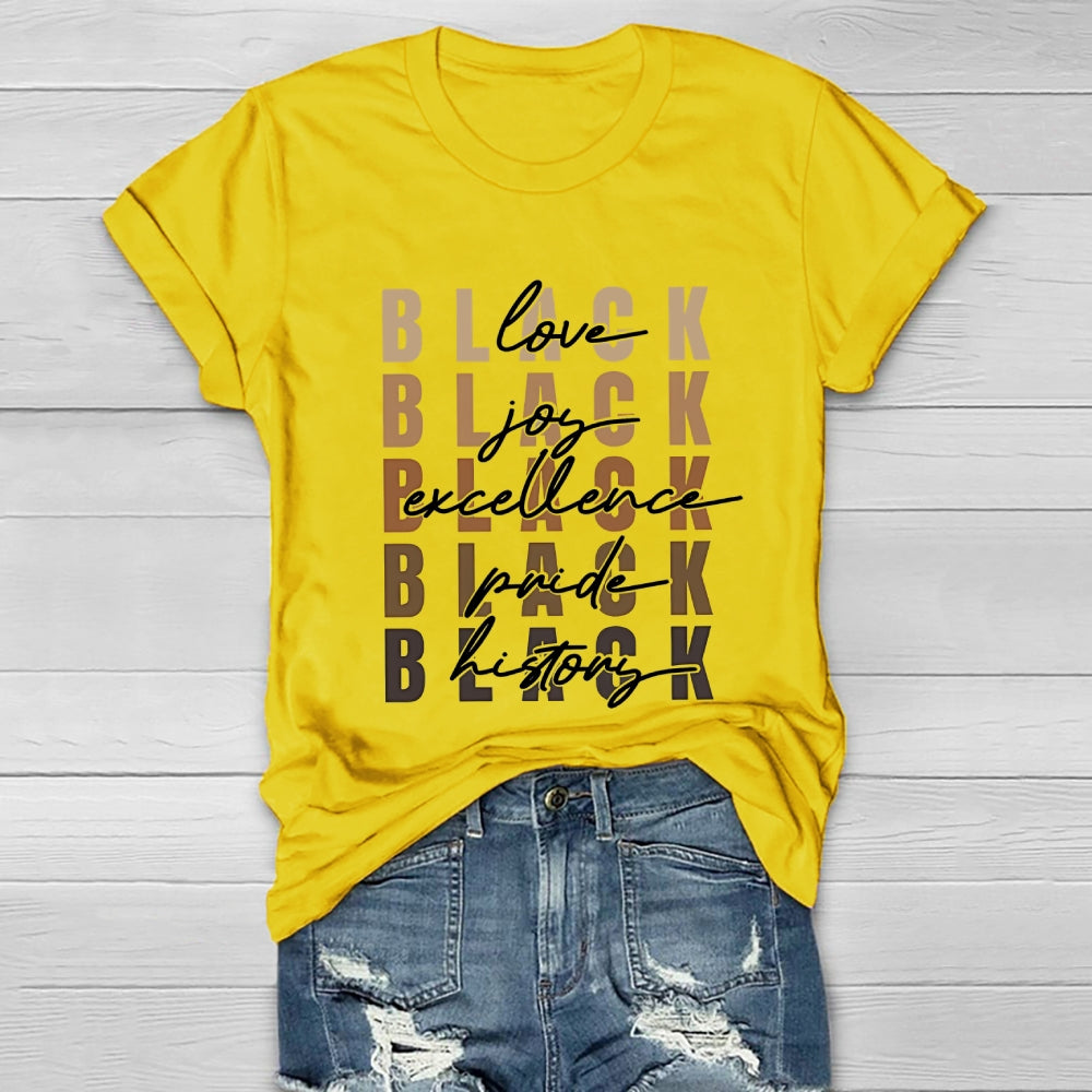 Black Love Joy Pride History Healthwear T-shirt