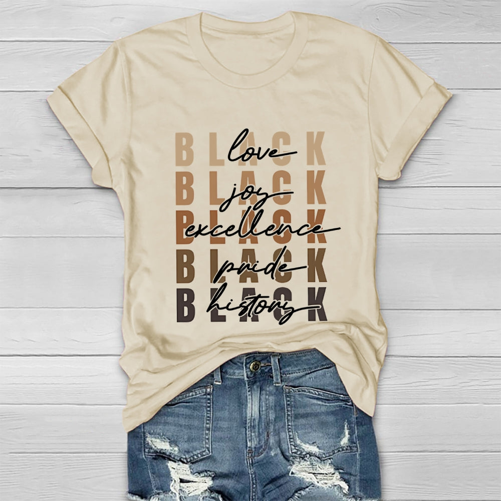 Black Love Joy Pride History Healthwear T-shirt