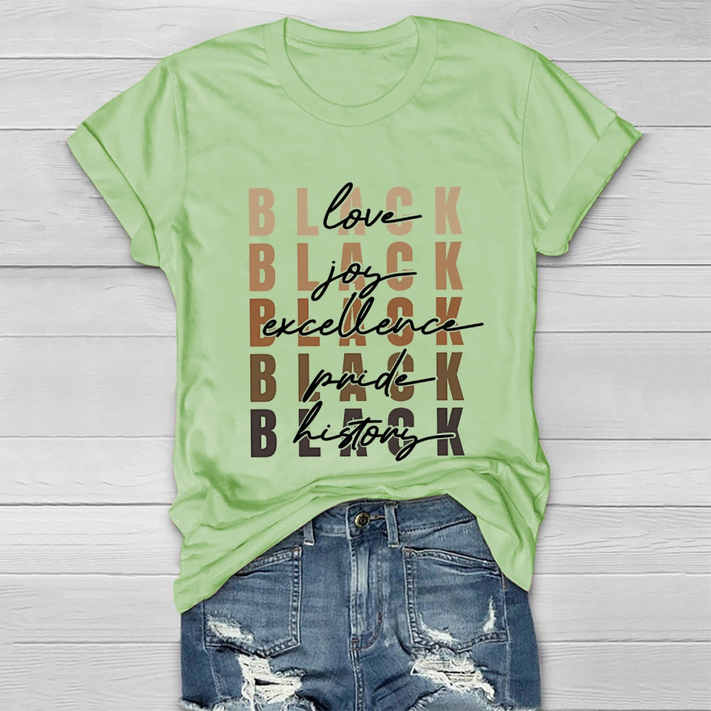 Black Love Joy Pride History Healthwear T-shirt