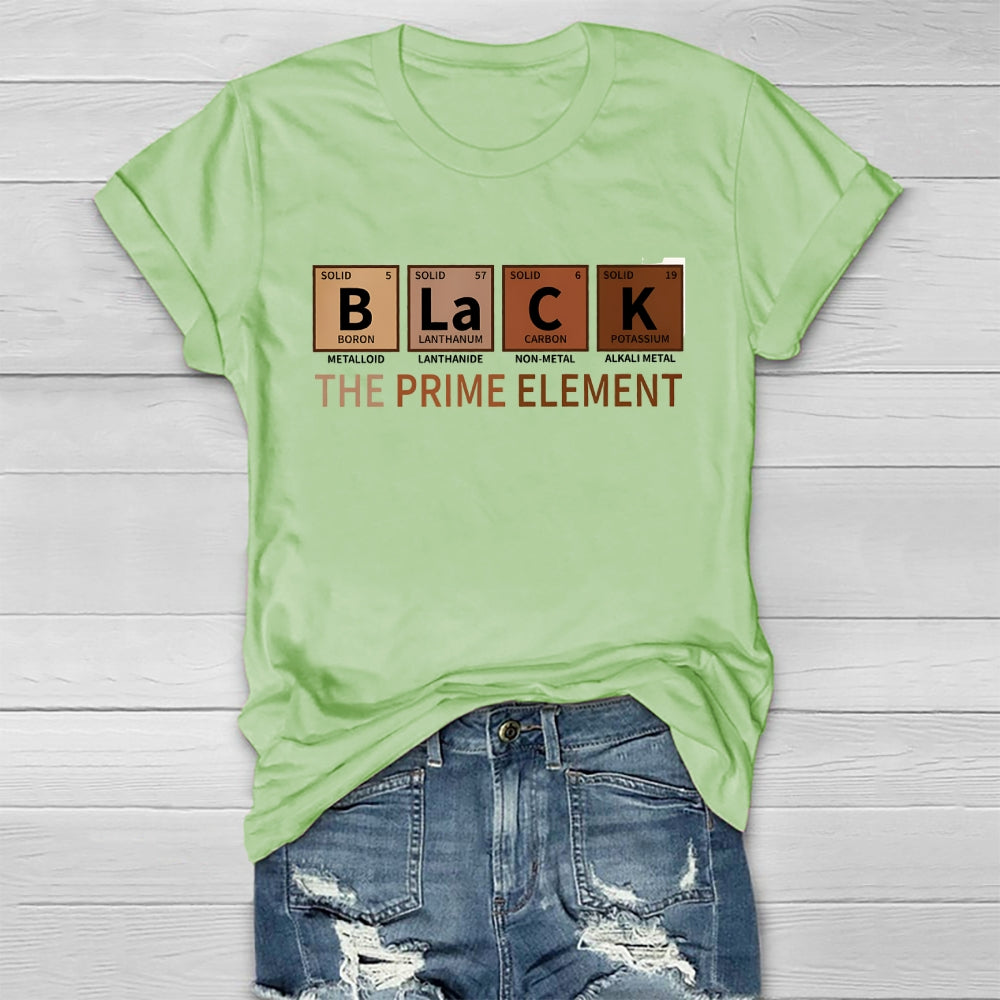 Black The Prime Element Healthwear T-shirt
