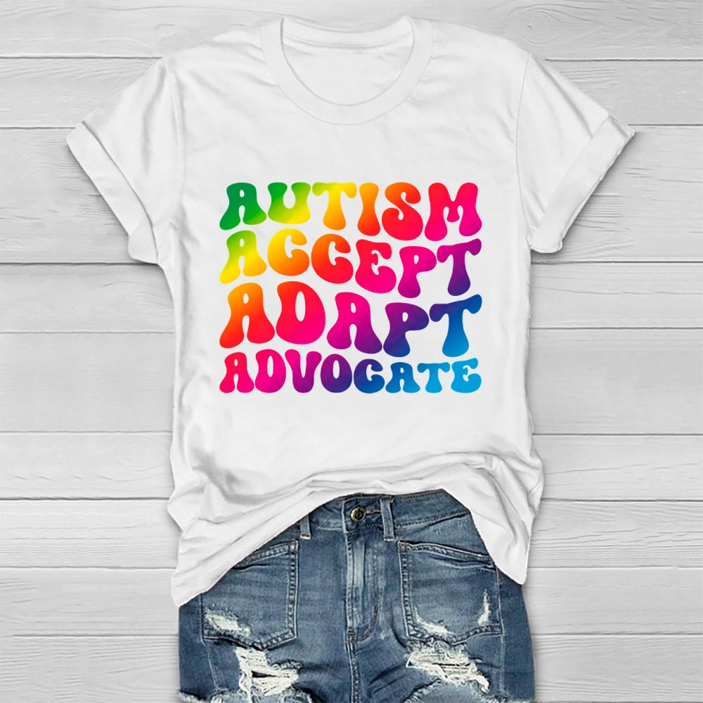 Autism Accept Adapt Advocate Healthwear T-shirt