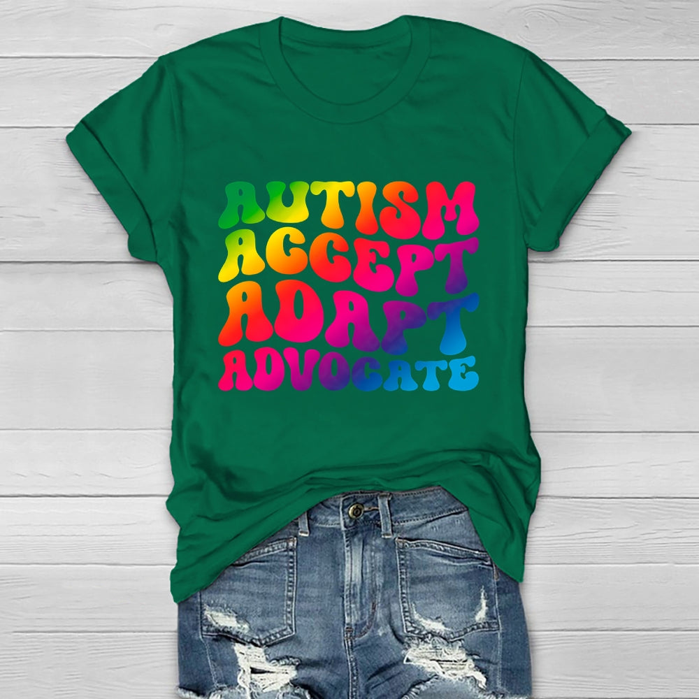 Autism Accept Adapt Advocate Healthwear T-shirt
